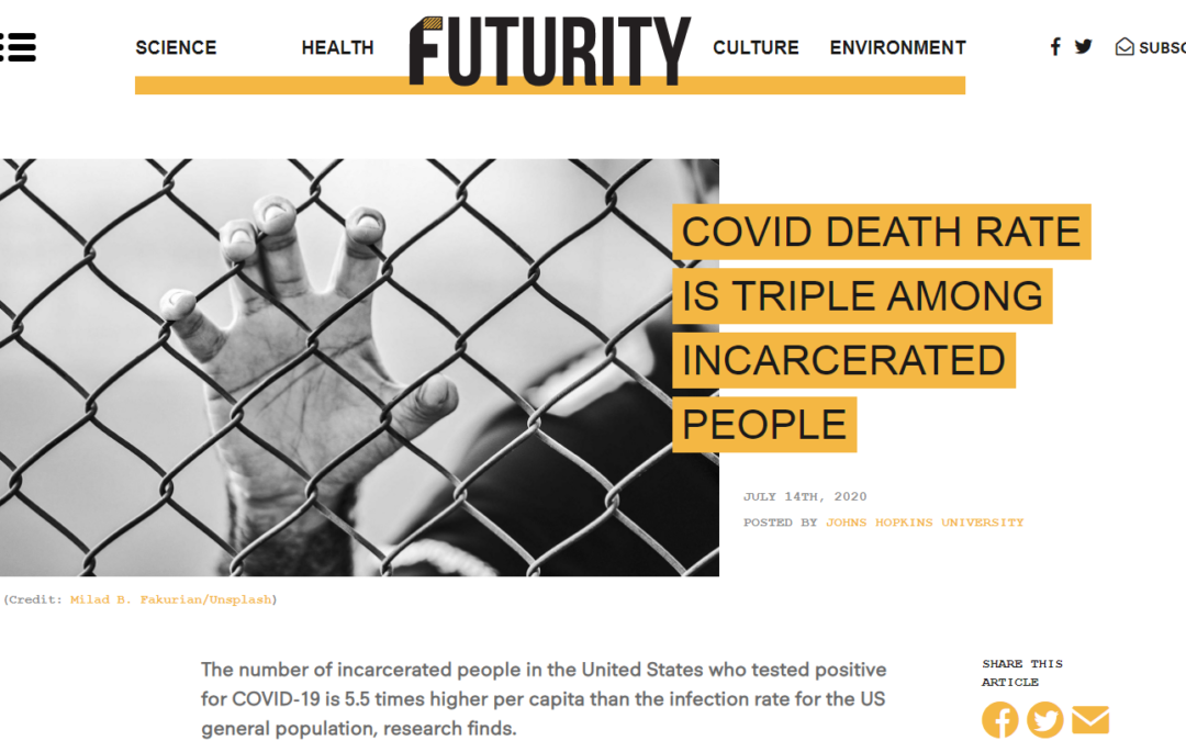 Covid death rate is ‘triple’ among incarcerated people